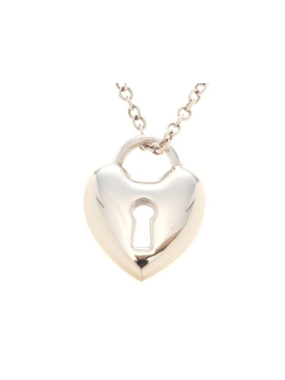 Tiffany & Co Heart Lock NC Necklace Silver